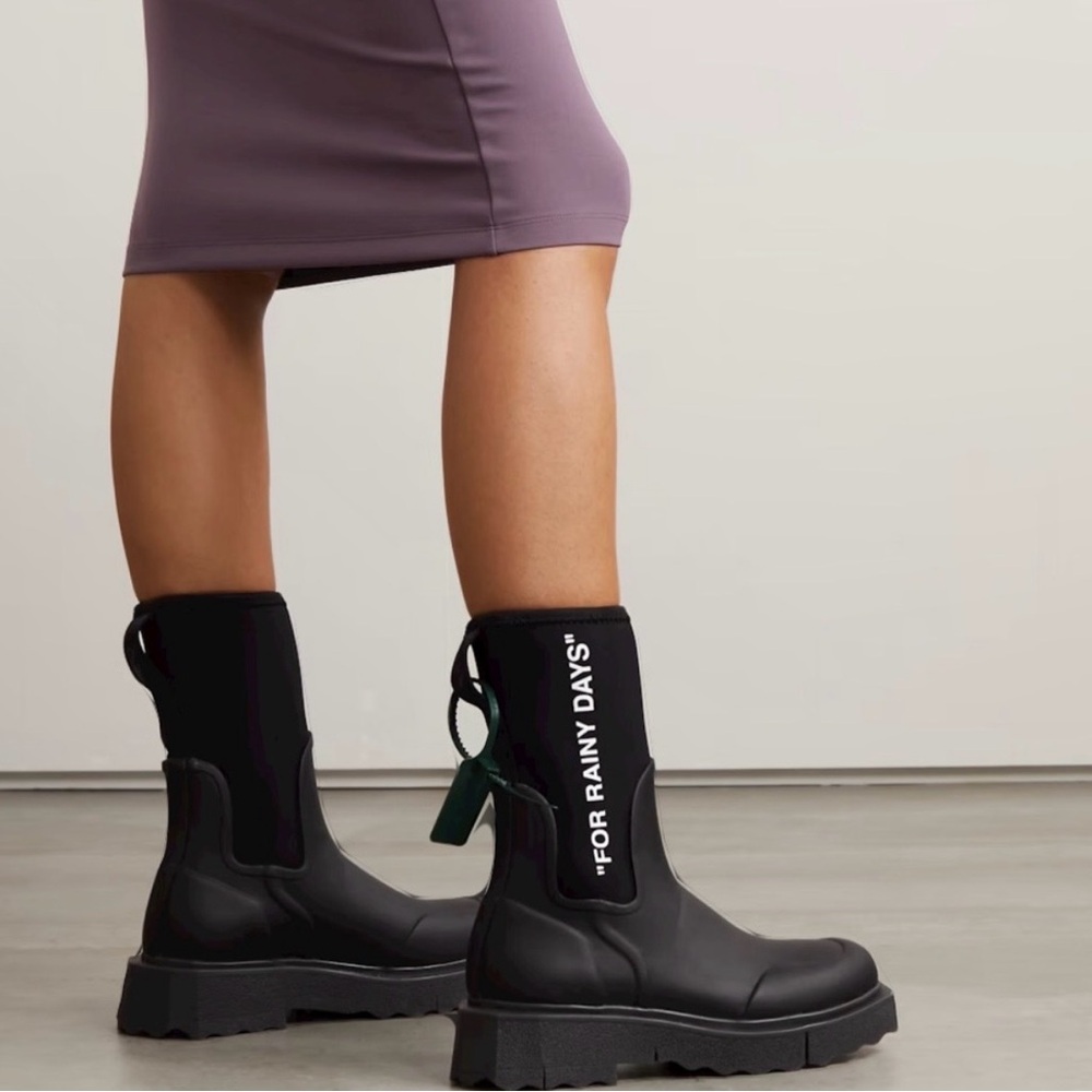 Off-White Black Rain Boots